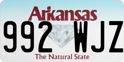 AR license plate 992WJZ