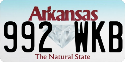 AR license plate 992WKB