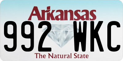 AR license plate 992WKC
