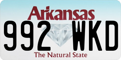 AR license plate 992WKD