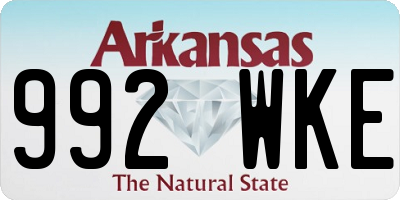 AR license plate 992WKE