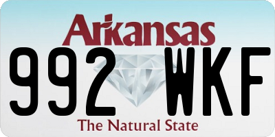 AR license plate 992WKF