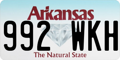 AR license plate 992WKH