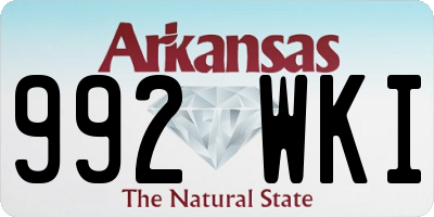 AR license plate 992WKI