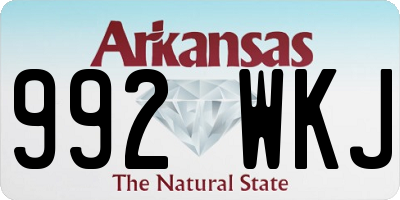 AR license plate 992WKJ
