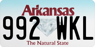 AR license plate 992WKL