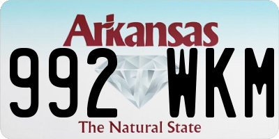 AR license plate 992WKM