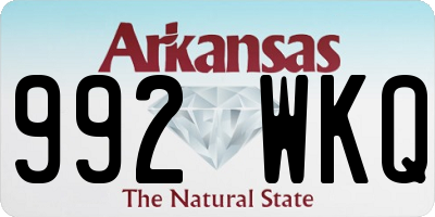 AR license plate 992WKQ