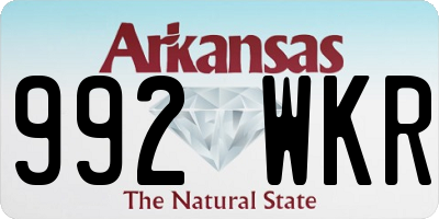 AR license plate 992WKR