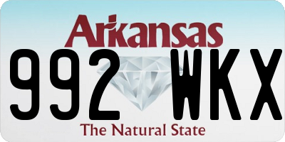 AR license plate 992WKX