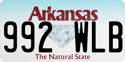 AR license plate 992WLB