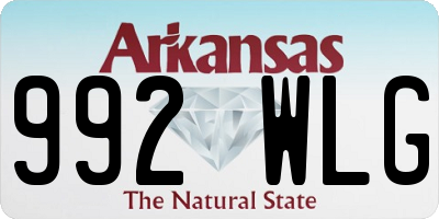 AR license plate 992WLG