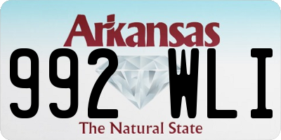 AR license plate 992WLI