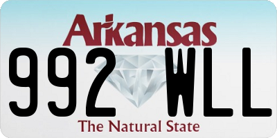 AR license plate 992WLL