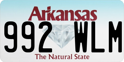 AR license plate 992WLM