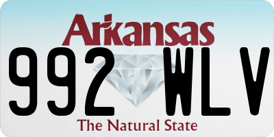 AR license plate 992WLV
