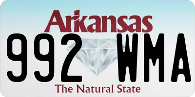 AR license plate 992WMA