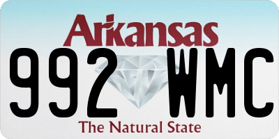 AR license plate 992WMC
