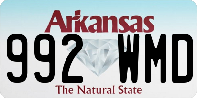 AR license plate 992WMD