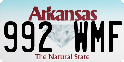 AR license plate 992WMF