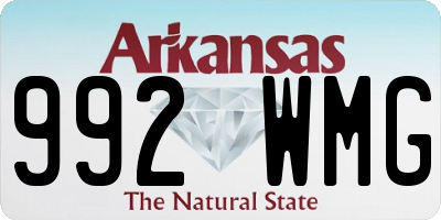 AR license plate 992WMG