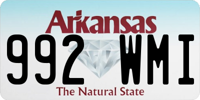 AR license plate 992WMI