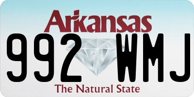 AR license plate 992WMJ