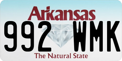 AR license plate 992WMK