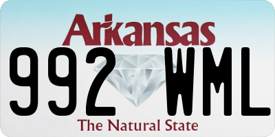 AR license plate 992WML