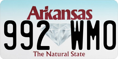 AR license plate 992WMO