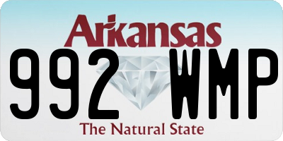 AR license plate 992WMP