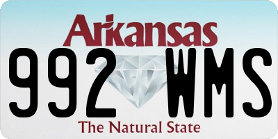 AR license plate 992WMS