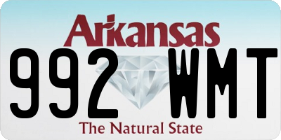 AR license plate 992WMT