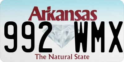 AR license plate 992WMX