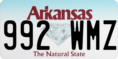 AR license plate 992WMZ