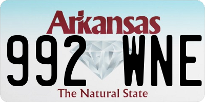 AR license plate 992WNE