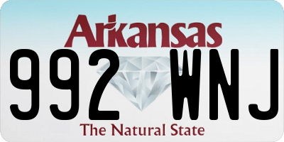 AR license plate 992WNJ