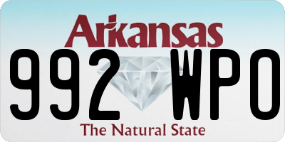 AR license plate 992WPO