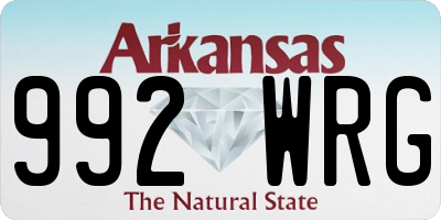 AR license plate 992WRG