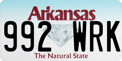 AR license plate 992WRK