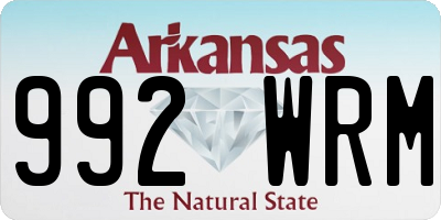 AR license plate 992WRM