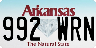 AR license plate 992WRN