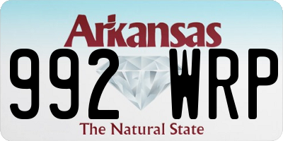 AR license plate 992WRP