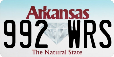 AR license plate 992WRS