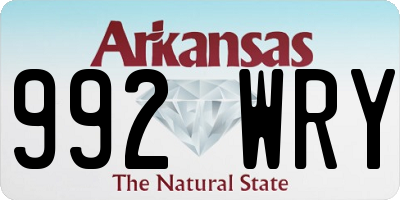 AR license plate 992WRY
