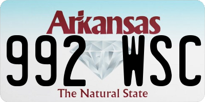 AR license plate 992WSC