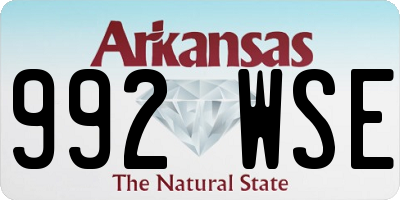 AR license plate 992WSE