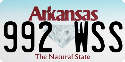 AR license plate 992WSS