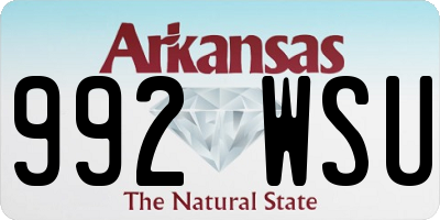 AR license plate 992WSU