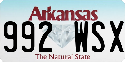 AR license plate 992WSX